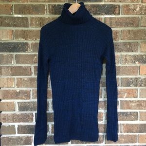 Vince blue and black heather turtleneck